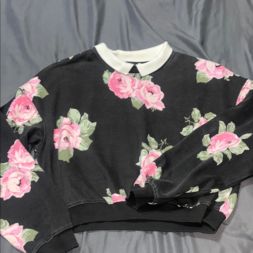 Floral Black and Pink Girl’s Top